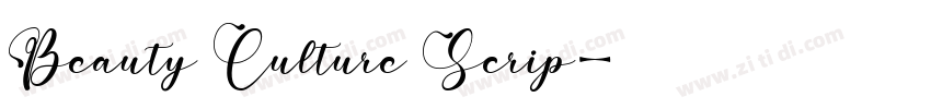 Beauty Culture Scrip字体转换